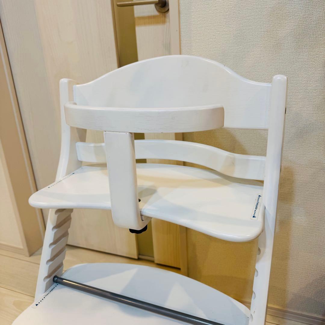 《大人気カラー》 大和屋 すくすくチェアプラス ホワイト ハイチェア