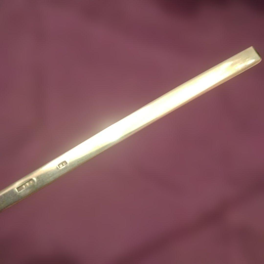 セール　純銀　茶杓　槌目　作家物　21.0g