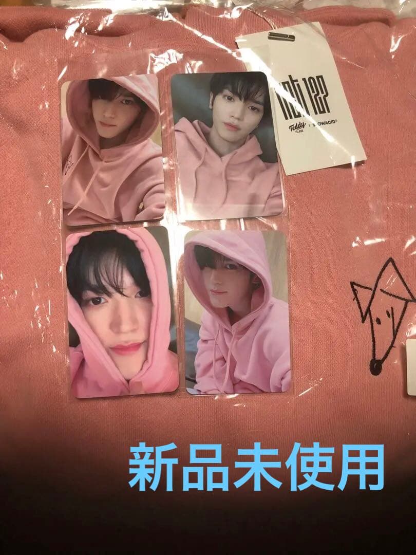 新品未使用NCT127 SLOWACID テヨン　トレカ　4枚　パーカー　セット slowacid teddyisland テヨン トレカ 4枚セット NCT テヨン slowacid
