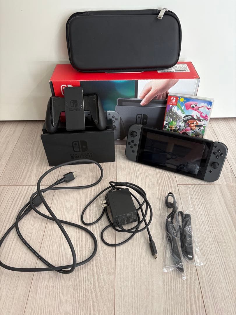 NintendoSwitch 本体 グレー(スプラトゥーン2ソフト付き) - メルカリ