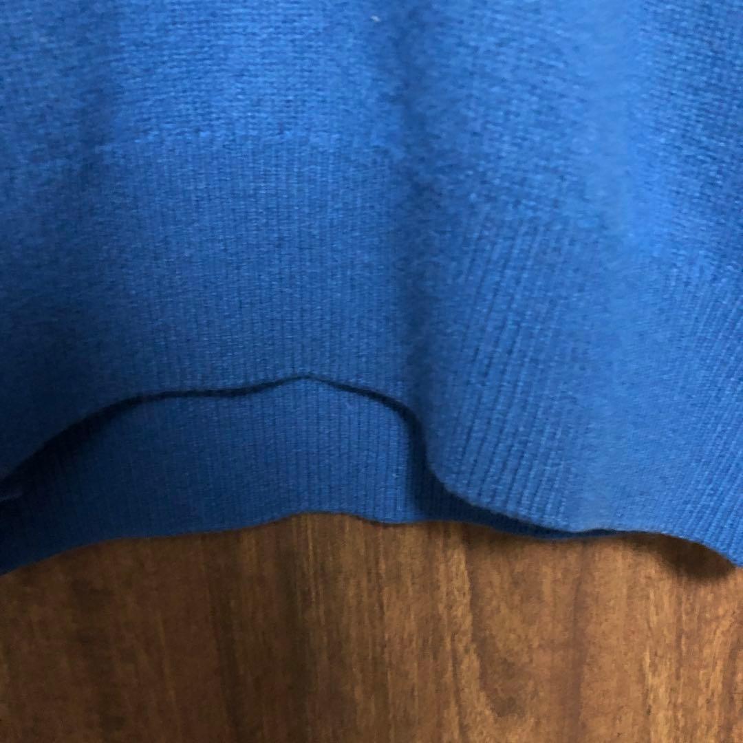 80s スコットランド製 Ballantyne カシミヤ Vネックニット M 青 - メルカリ