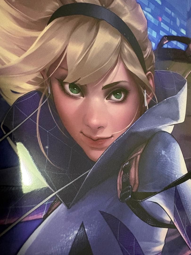 スパイダーグウェン アンマスク リー・ジーヒョン アートプリント 未