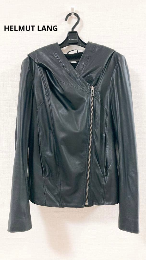 HELMUT LANG ラムレザーライダースブルゾン‼︎Sサイズ HELMUT LANG（ライダースジャケット）のフリマアイテム一覧