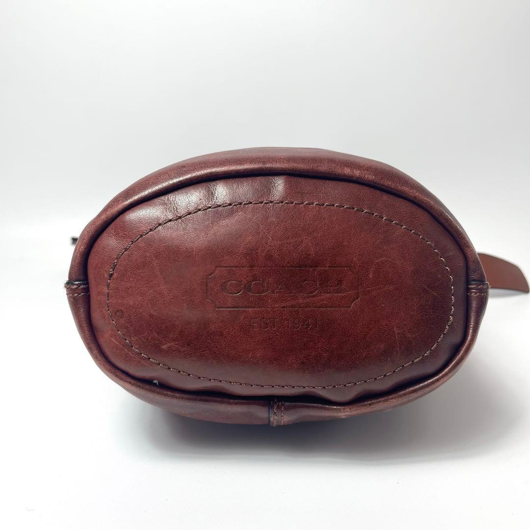 COACH オールドコーチ ショルダーバッグ グラブタンレザー ボルドー