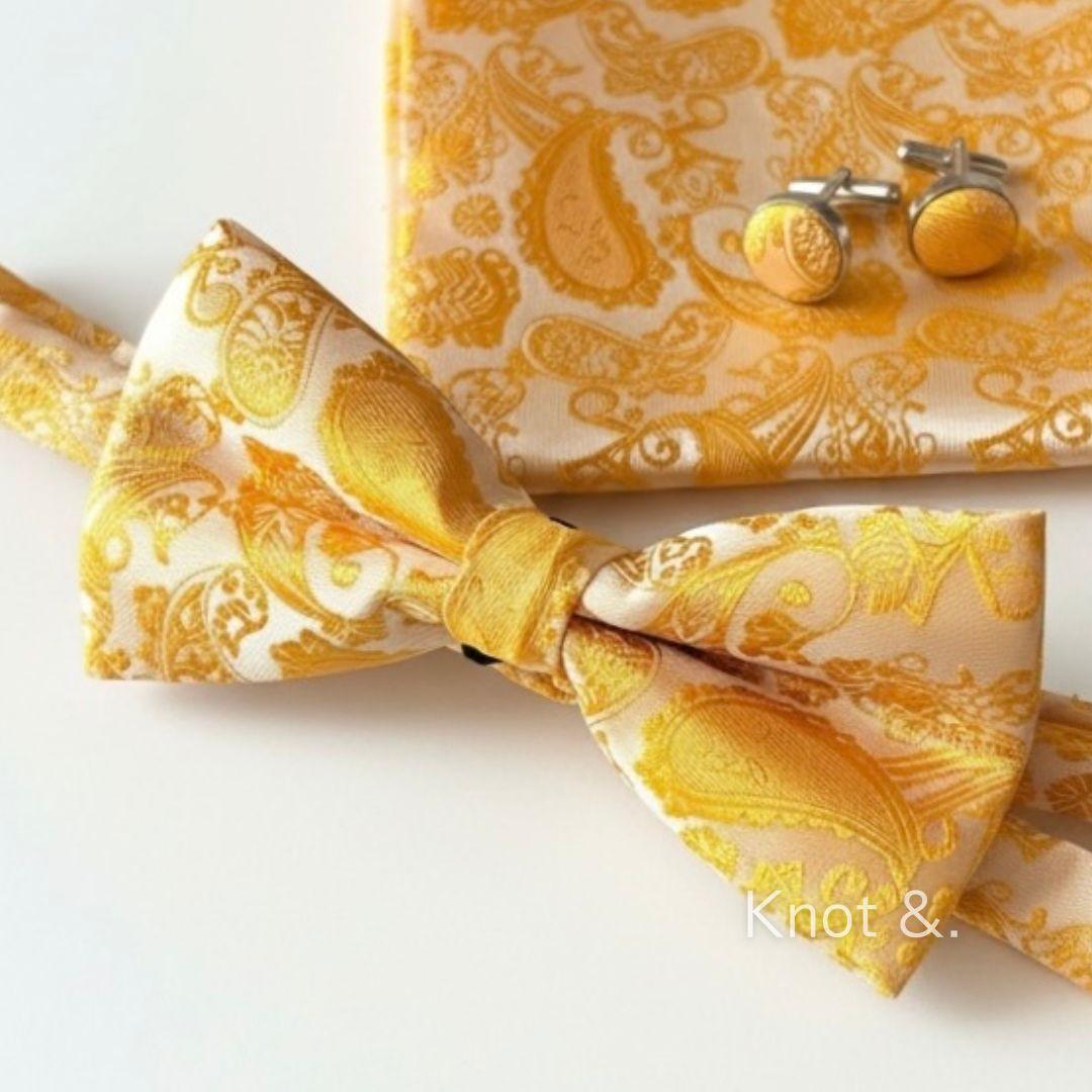 蝶ネクタイ カフス チーフ 3点セット 結婚式 q32 - メルカリ