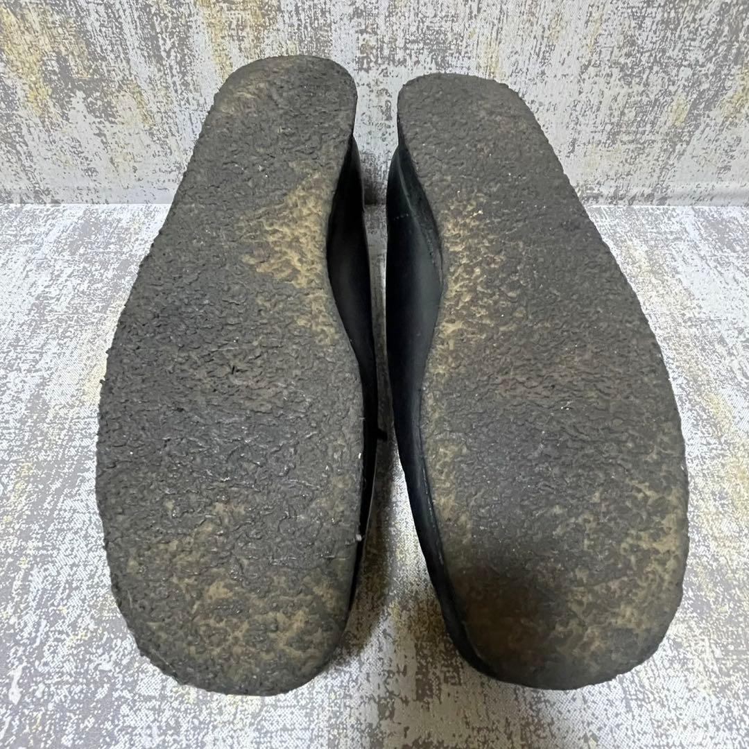 ☆人気☆クラークス ワラビー オールレザー【26.5】ブラック クレープ