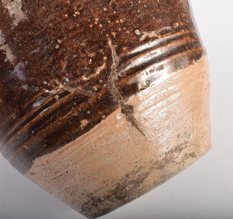 瀬戸焼 古瀬戸 四耳葉茶壷 飾壷 時代箱付 C R4089Cの通販はau PAY