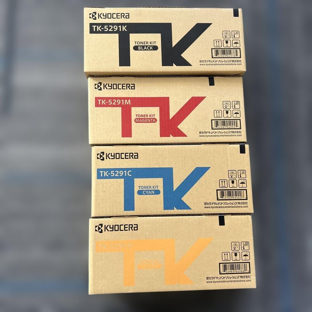 Kyocera TK-5291 トナーカートリッジ4色セット KYOCERA TK-5291（K,C,M,Y）シリーズ トナー 純正：日本最大級のトナー