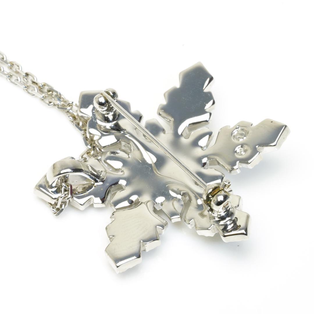 スワロフスキー 雪の結晶 ネックレス スノーフレーク ブローチ - メルカリ