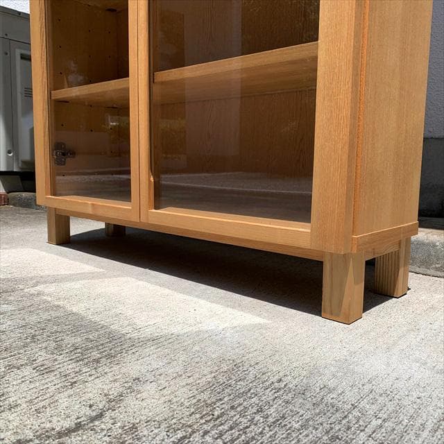 無印良品｜組み合わせて使える木製収納｜ブックキャビネット｜廃番｜ガラス