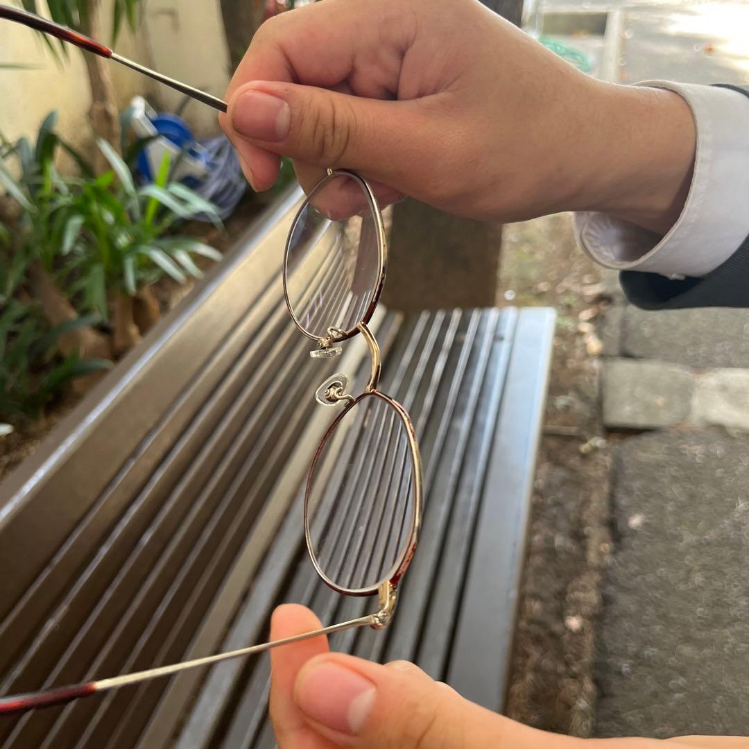 シルバー メタルフレーム ラウンドメガネ (寺田わたる着用済み)