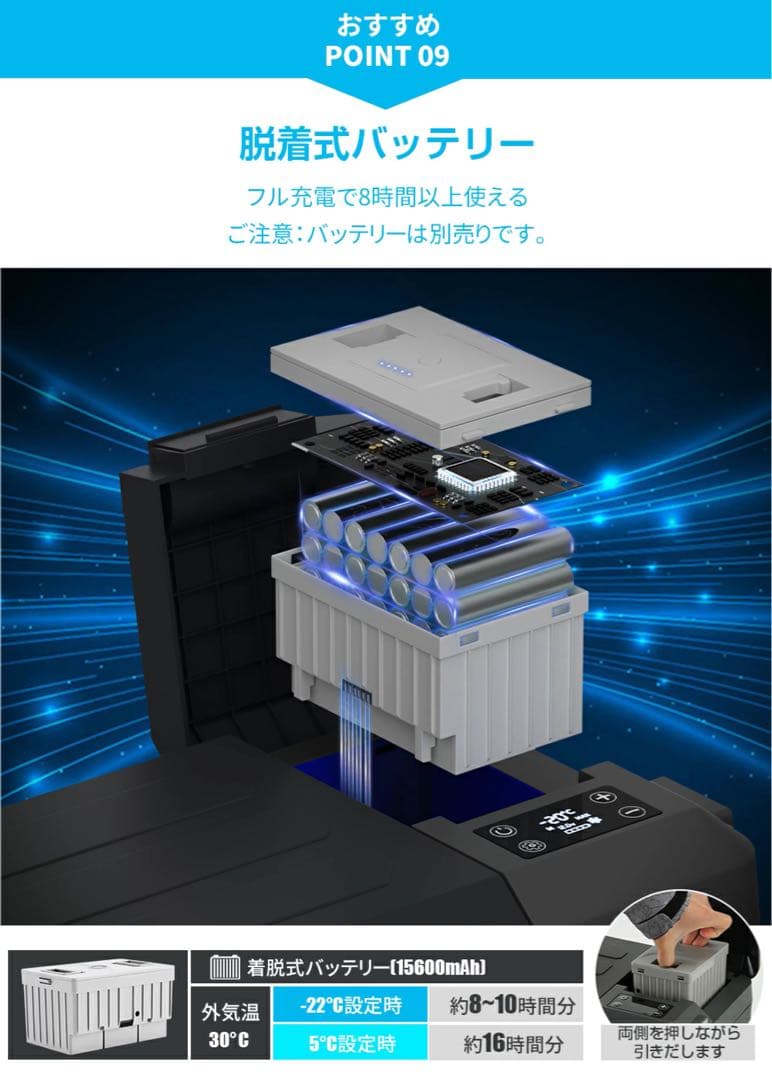 y277 車載冷蔵庫 9L -20℃～10℃ 45W 12V/24V