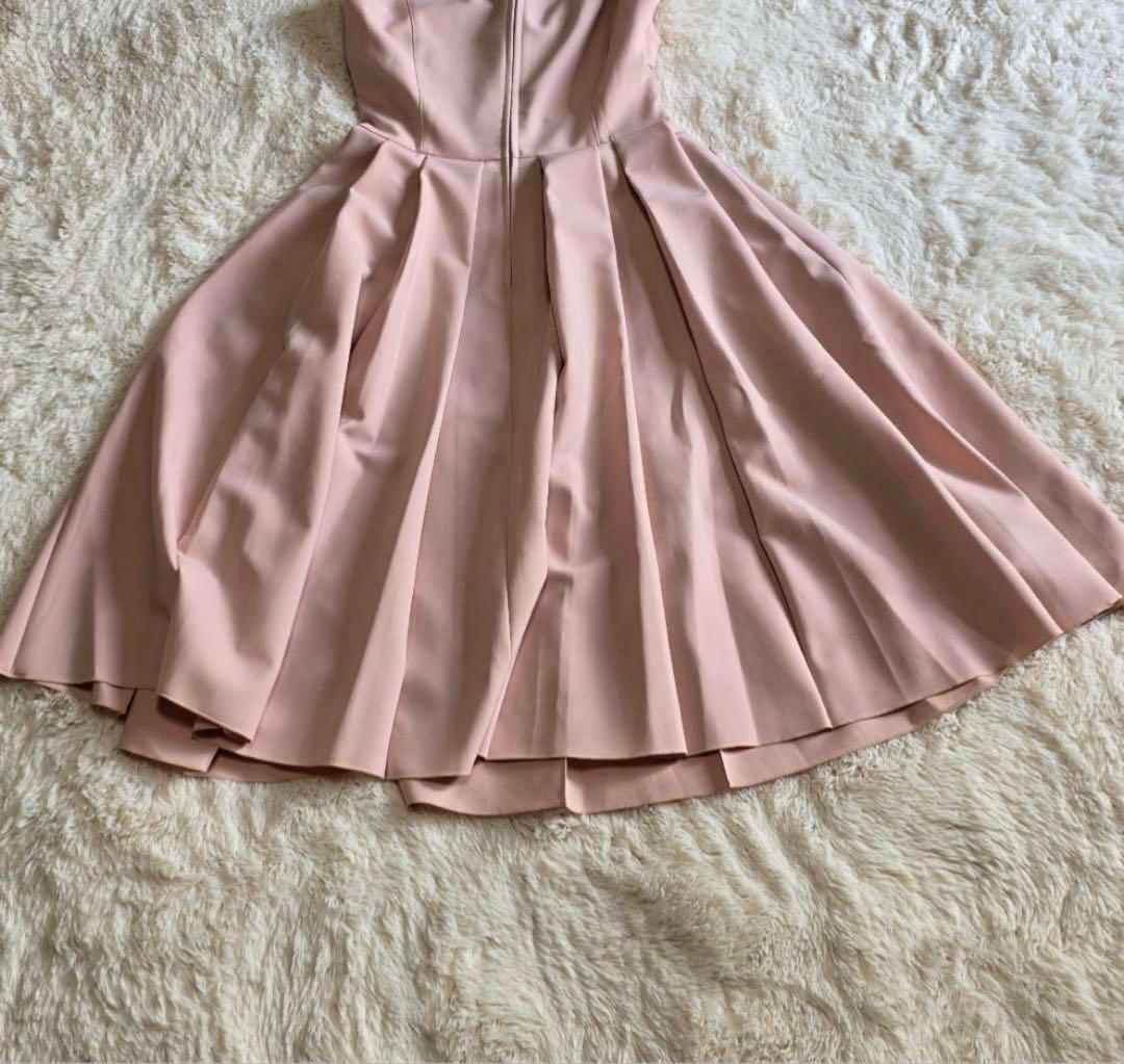 FOXEY フォクシー ノースリーブ ワンピース ピンク40 美品 フレア