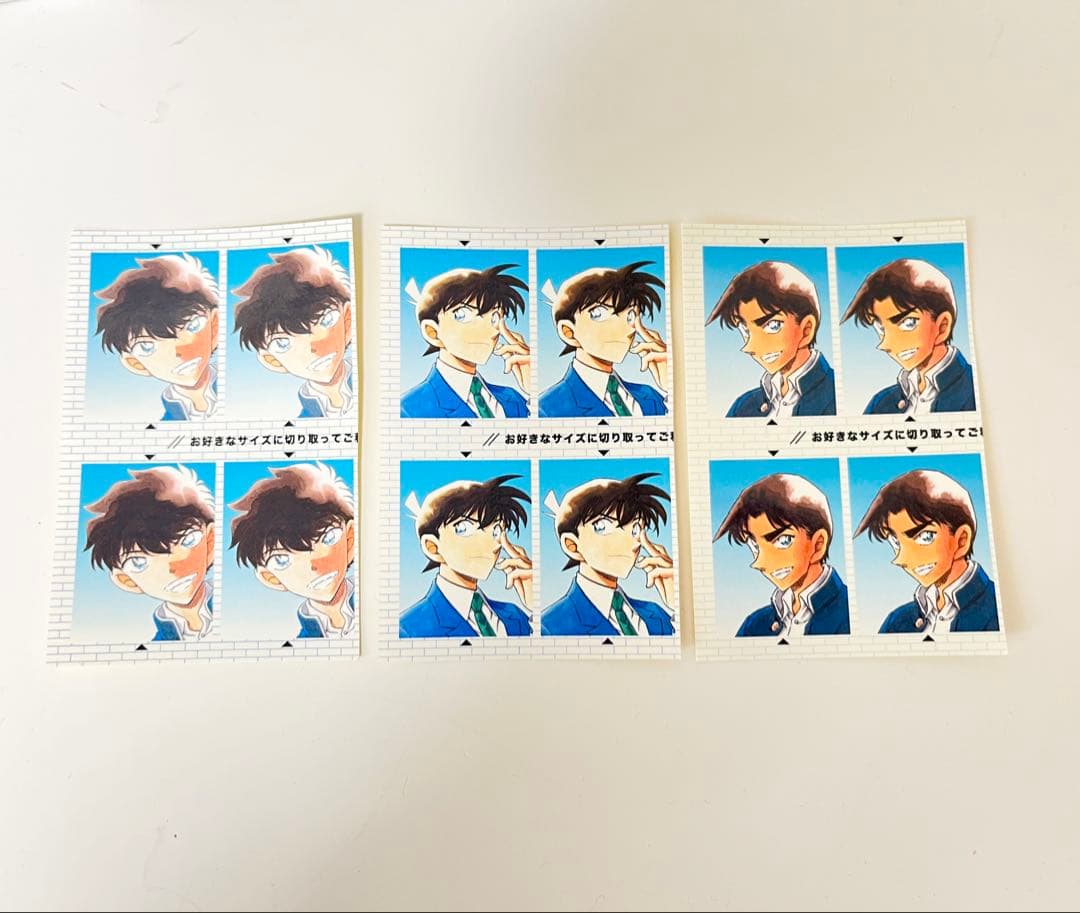 名探偵コナン 証明写真風ステッカー 黒羽快斗 工藤新一 服部平次