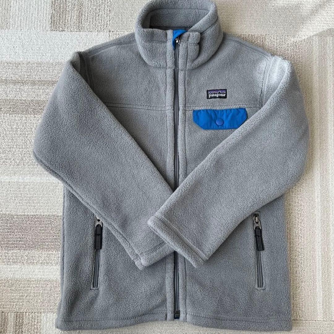 patagoniaパタゴニア フリースジャケット ボーイズXS 5-6歳 グレー