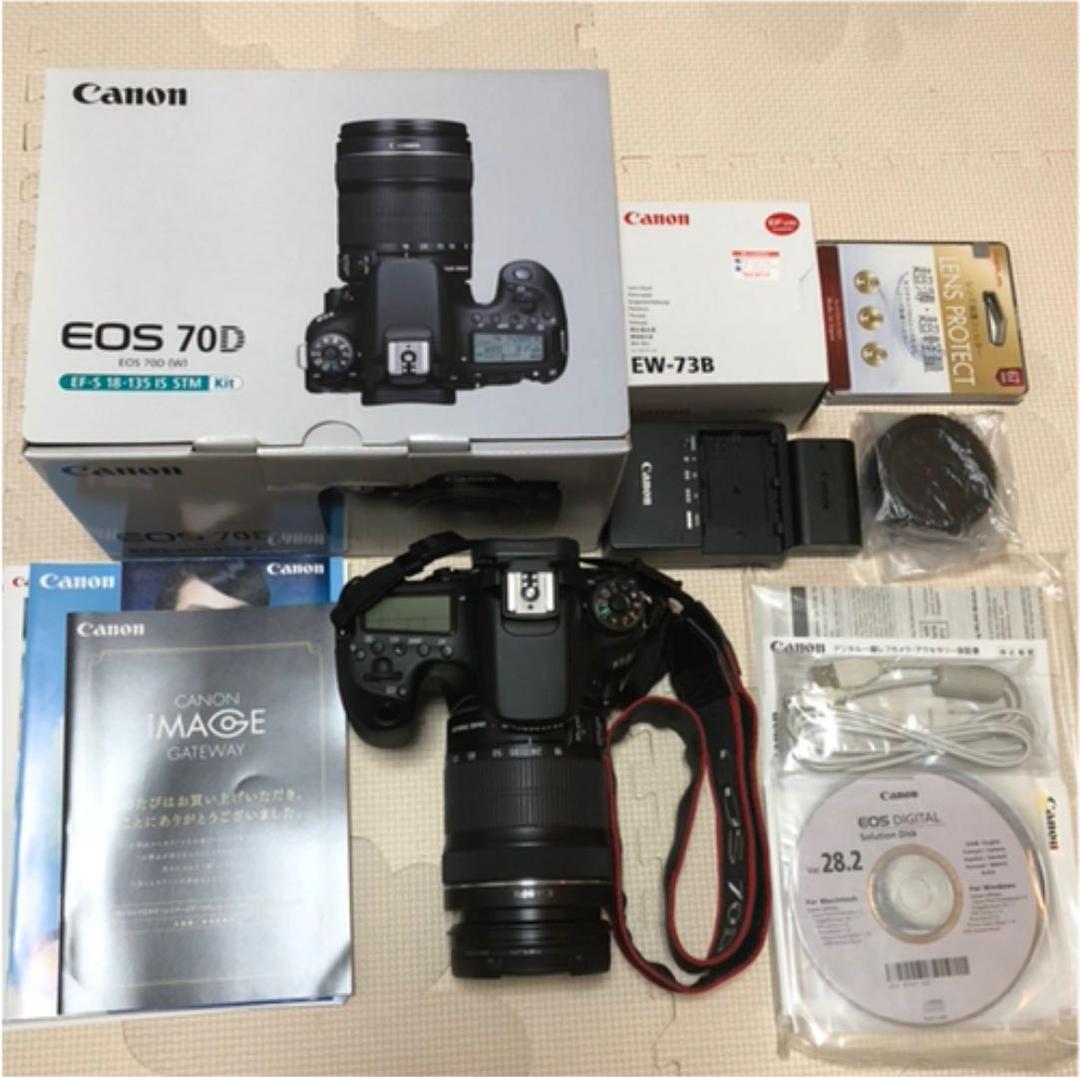 Canon EOS 70D(W) EF-S18-135 IS STM 一式 Canon Câmera SLR digital EOS 70D com lente STM 18-135 mm – Versão