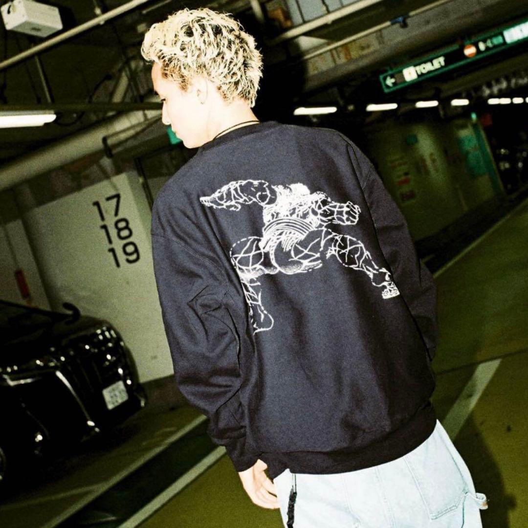 MEQRI メクリ Lサイズ 花山薫 刃牙 ブラック トレーナー スウェット