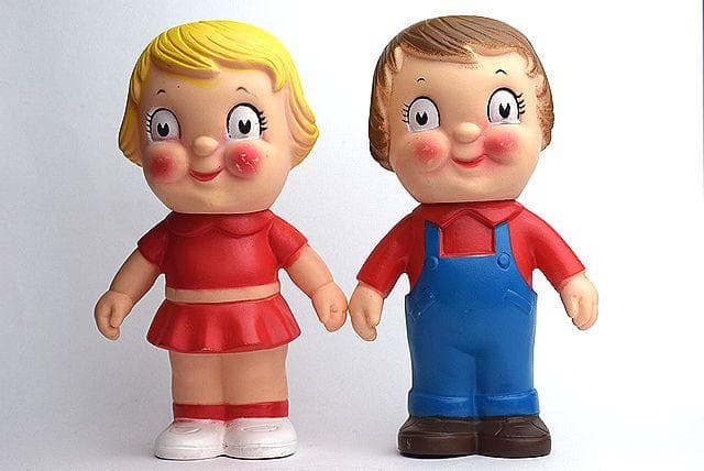 1970’ｓ キャンベル キッズ ビンテージ ソフビ TOY 2個セット スープ Campbell's Soup Kids Boy Ceramic Doll キャンベルキッズ ビンテージ