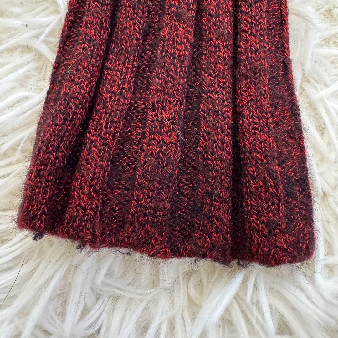 希少】トリココムデギャルソン リブニット カーディガン ボルドー 1993