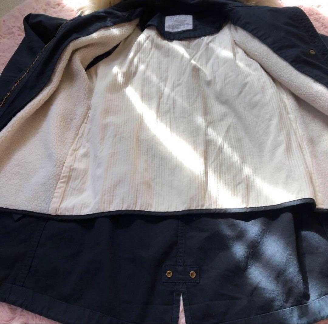 IENA イエナ モッズコート ファー ネイビー 紺 ライナー付き - メルカリ