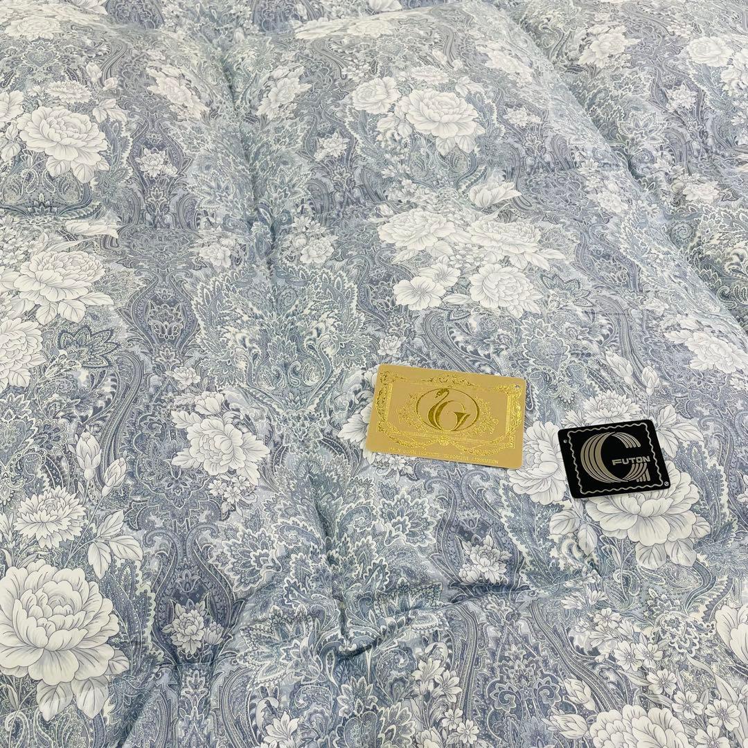 羽毛布団 シングル ポーランド産ホワイトマザーグース 軽量生地 25883