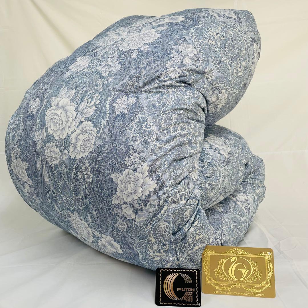 羽毛布団 シングル ポーランド産ホワイトマザーグース 軽量生地 25883
