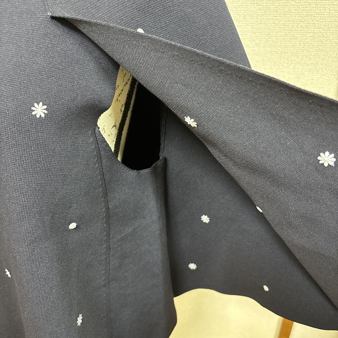 極美品】ユナイテッドアローズ エンブロイダリー フラワー ケープ