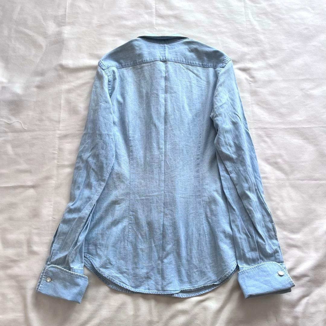 ラルフローレン Ralph Lauren デニムシャツ フリル ブラウス - メルカリ