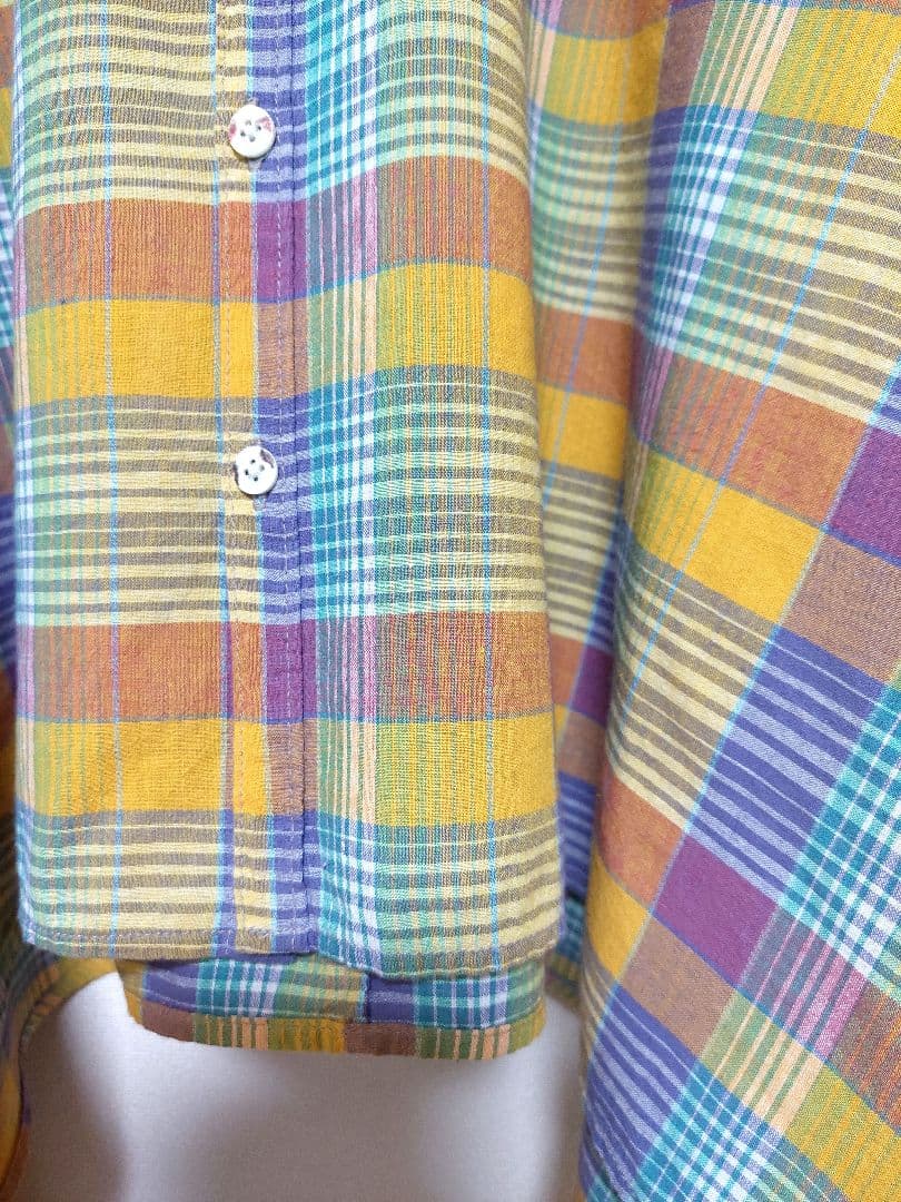 KAPITAL ノーカラー変形チェックシャツ S 日本製 美品✨ - メルカリ