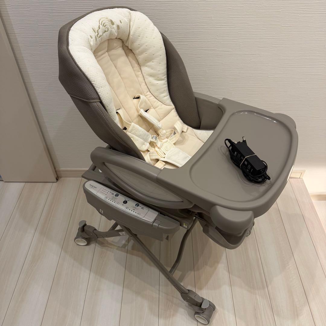 美品】Aprica ユラリズム オートプレミアム ハイローチェア ムーン