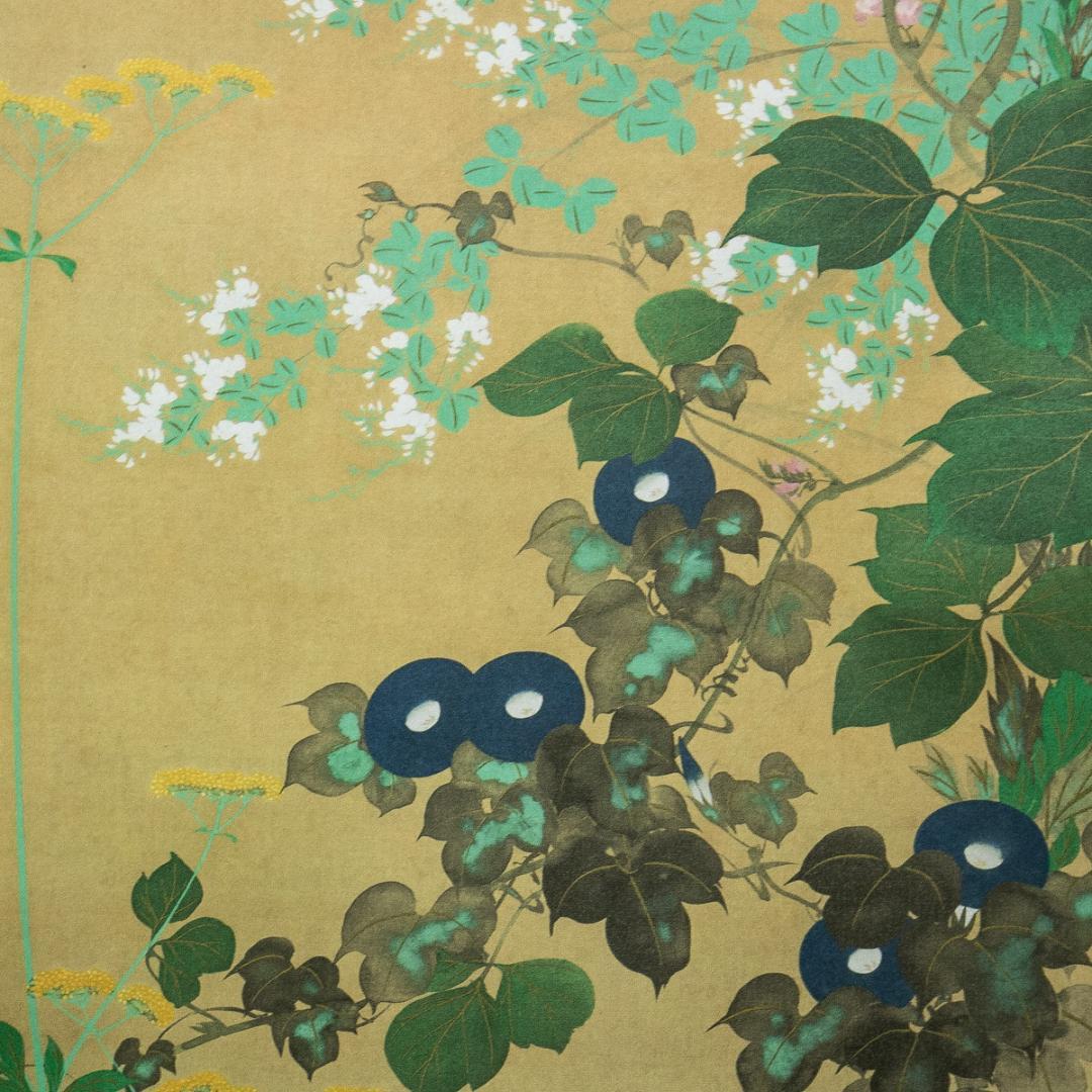 掛軸-1744 酒井抱一 七草図 印刷工芸作品 - メルカリ