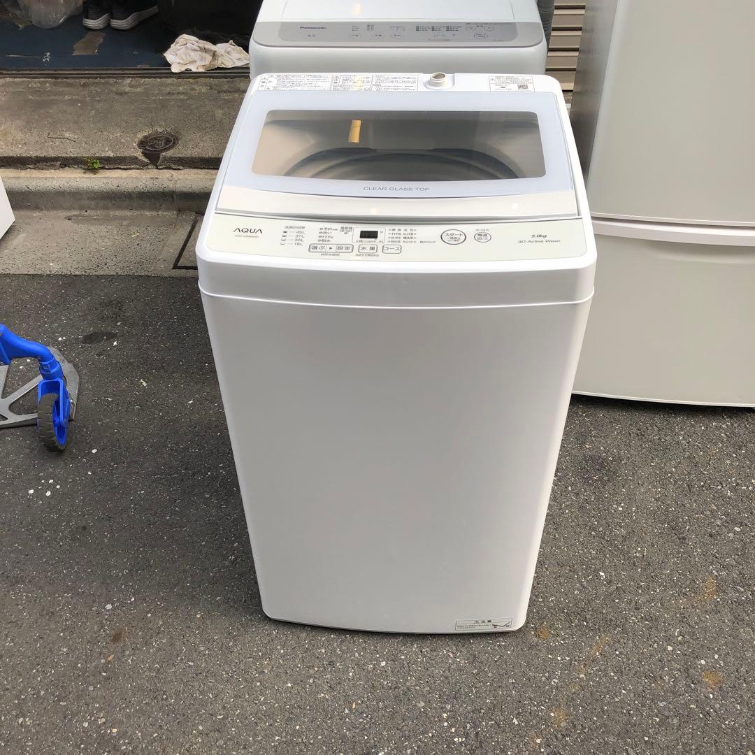 AQUA AQW-S5MBK 2022年製 5kg アクア AQUA 全自動洗濯機 洗濯5.0kg 【ビックカメラグループ