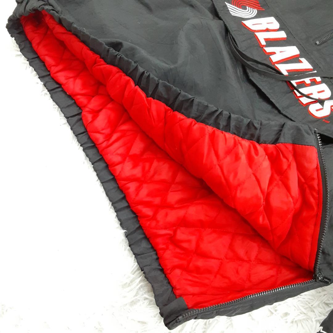 美品◎スターター ハーフジップジャケット ブラック 黒 レッド 赤