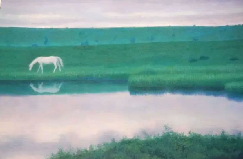 東山魁夷 「白馬幻想」箱入アートシート　作品集　全18作品 東山魁夷 「白馬幻想」箱入アートシート 作品集 全18作品