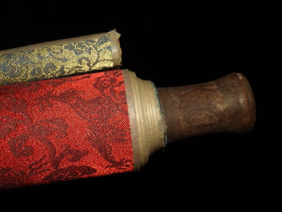 骨董掛け軸】人物図 中国 五代 肉筆保證 掛け軸 捲りBD260A12-1