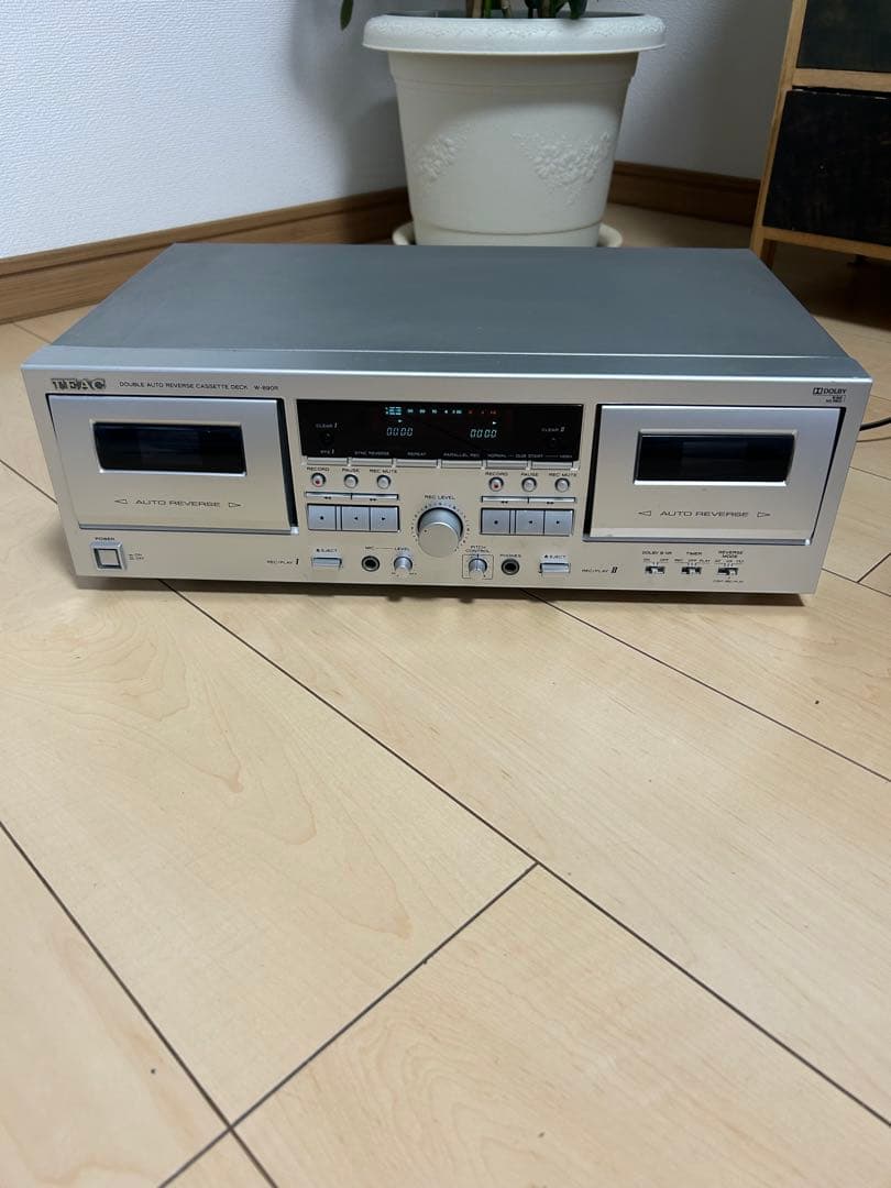 【動作OK！！】ダブルカセットデッキ　TEAC　W-890R　シルバー Amazon.co.jp: TEAC カセットデッキ ダブルオートリバース シルバー W