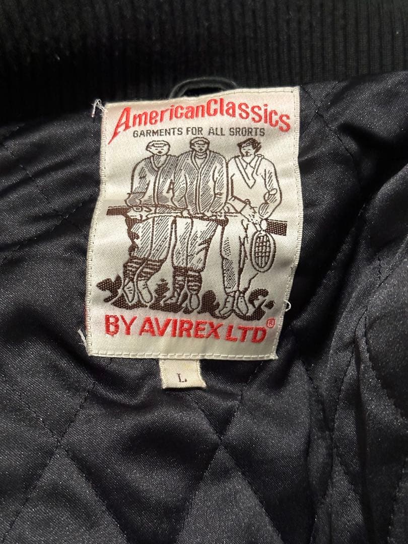 まるこ様専用】AVIREX スタジャン L ブラック - メルカリ