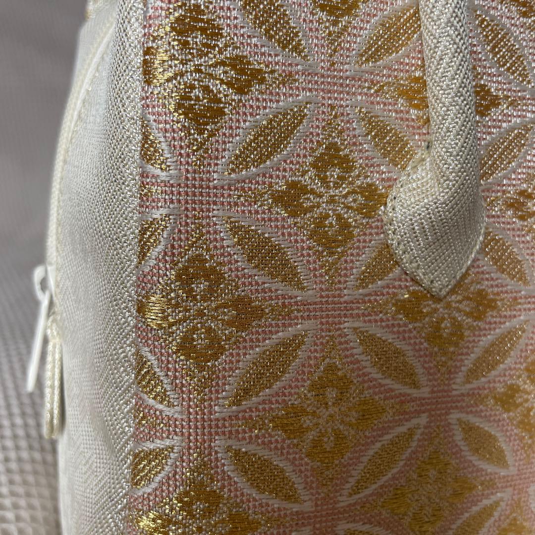 【美品】利休バッグ　金糸　グラデーション　和装バッグ　七宝花菱 最終お値下げ