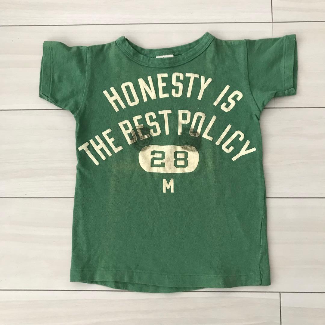 美品【デニム&ダンガリー】ミッキー落書きTシャツ110 ディズニーコラボ