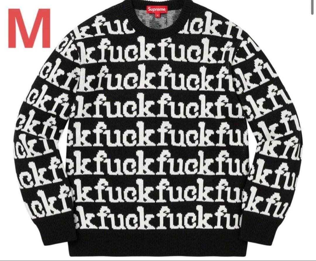 Supreme Fuck Sweater Black Mサイズ Supreme Fuck Sweater (SS22) Black | Hype Clothinga