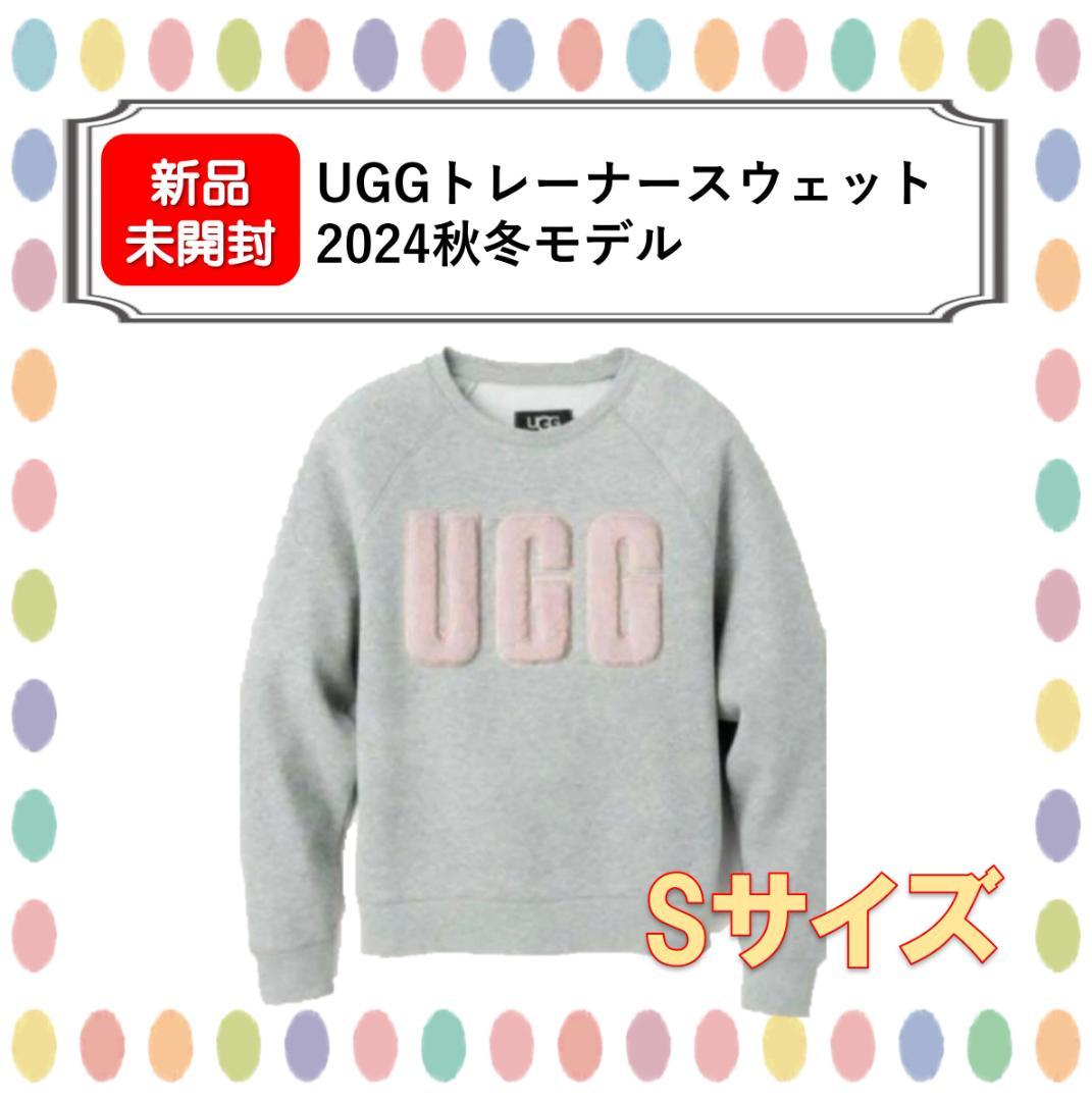 【新品未使用】UGGトレーナースウェット Sサイズ UGG（アグ） レディース トレーナー ロゴ クルーネック スウェット UGG