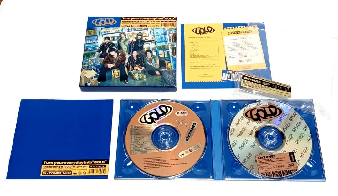 SixTONES GOLD 3形態セット DVD おまけ付き - メルカリ