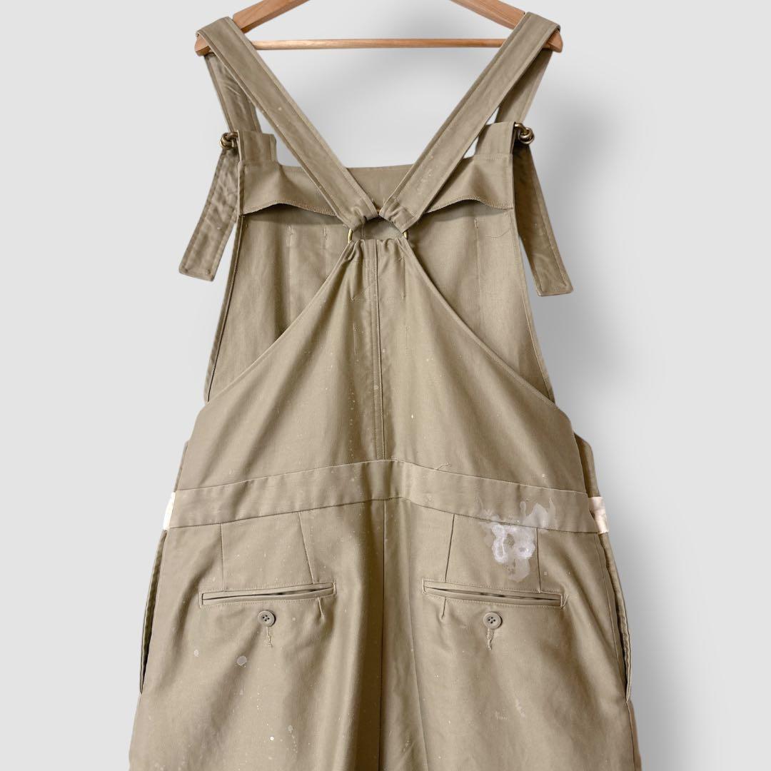 NEAT ニート オーバーオール ペイント加工 白ペンキ サロペット ベージュ