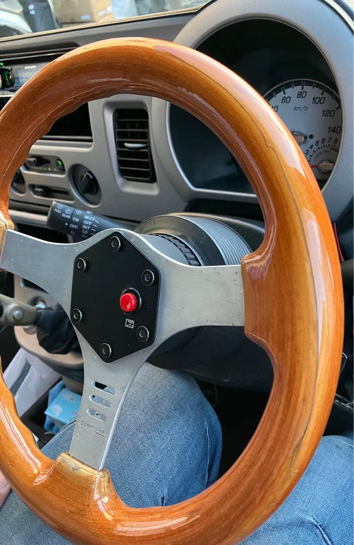 SALE‼️スポーツライン ウッドステアリング 当時物 旧車 メイドイン