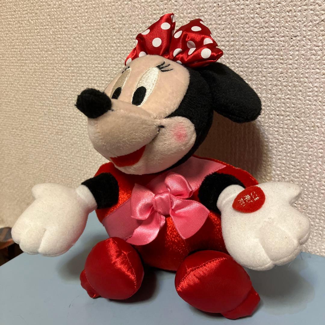 ディズニー ミニーマウスバレンタインハートぬいぐるみ プレゼント