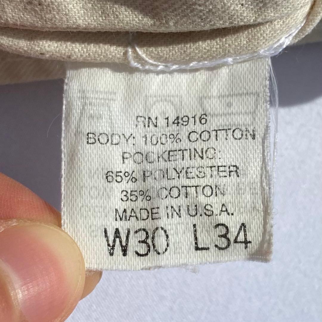 90's pointer オーバーオール ホワイトキャンバス w30 usa製 古着