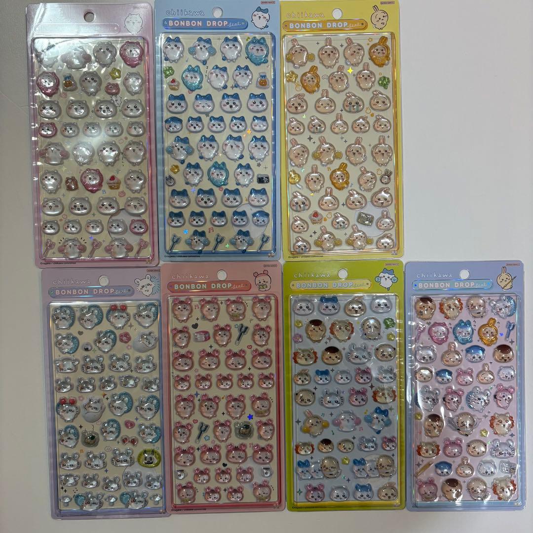 【正規品】ボンボンドロップシール　ちいかわ　7種類セット ちいかわ ボンボンドロップシール（ちいかわ） | ちいかわマーケット