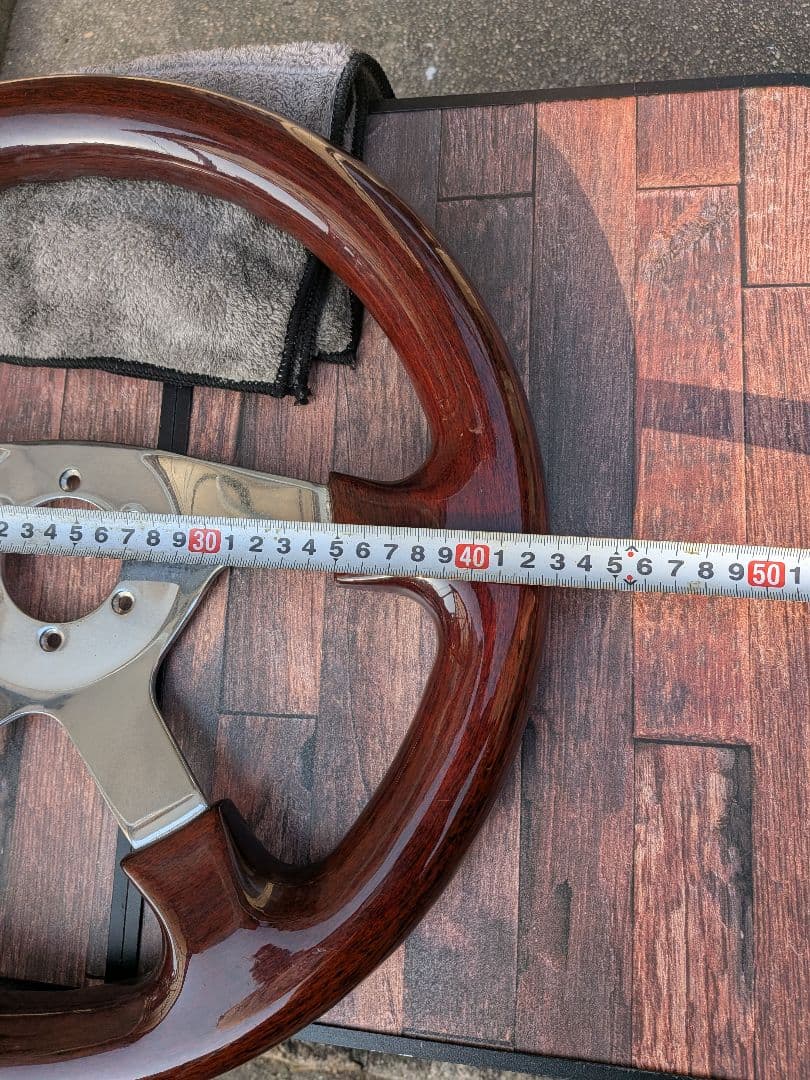 極太 ウッドステアリング 42mm ビンテージ 木目ハンドル 希少 - メルカリ