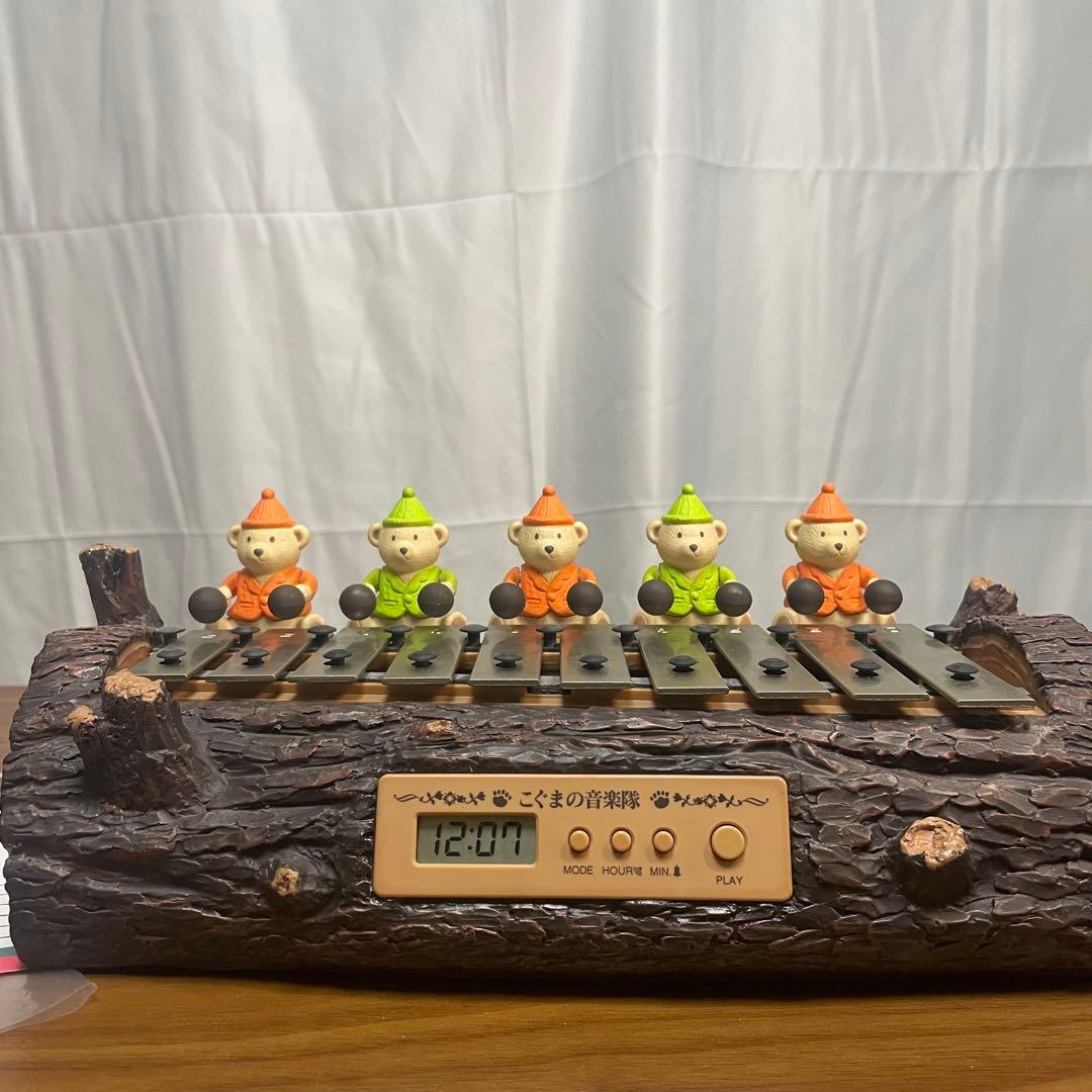 こぐまの音楽隊」からくり時計（鉄琴演奏／箱・説明書付き） - メルカリ