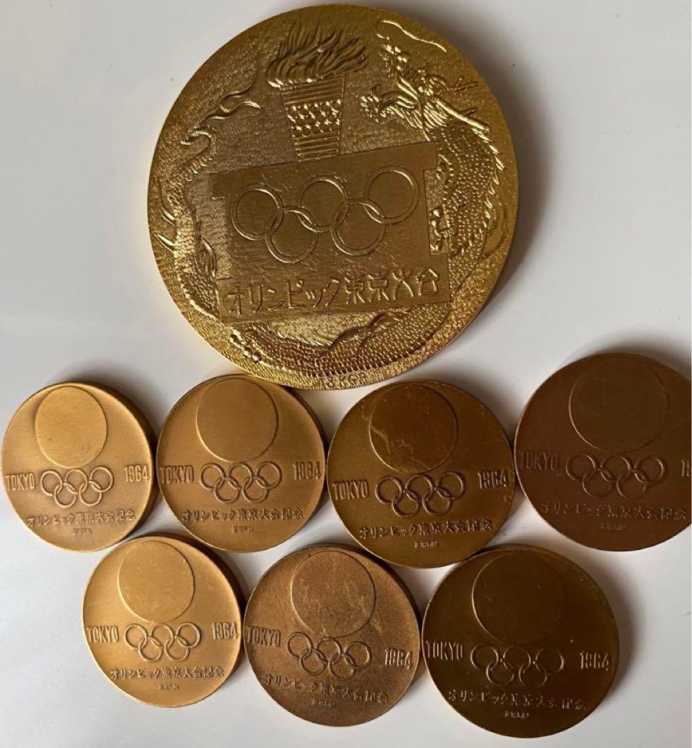 1964年 東京オリンピック 記念メダル 金 表彰盾 記念メダル銅 - メルカリ